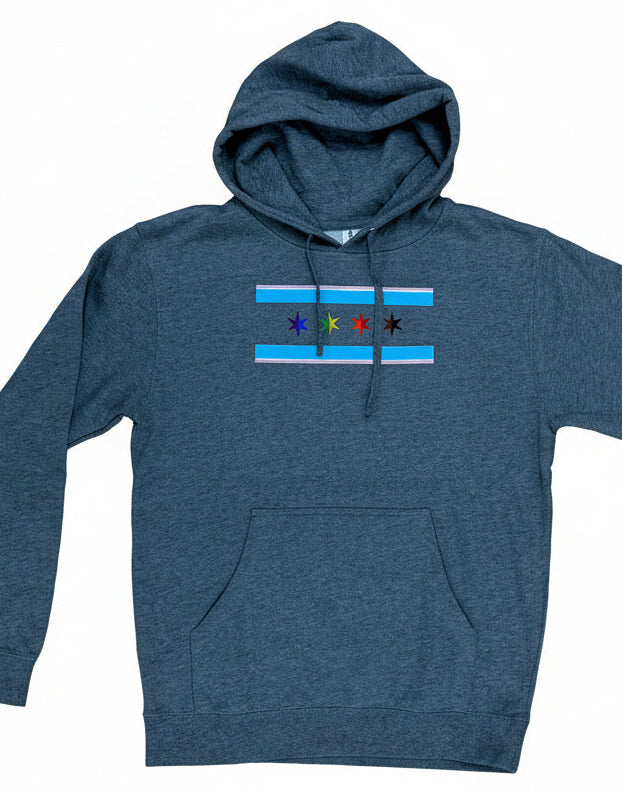 pride love chicago flag hoodie