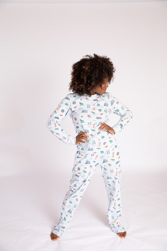 Iconic Chicago Unisex Pajama Set - 100% Organic Cotton