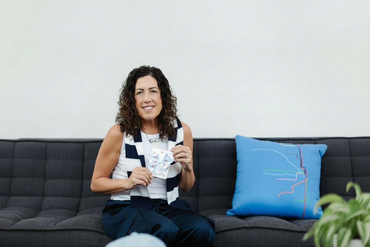 chicago flag hair bow