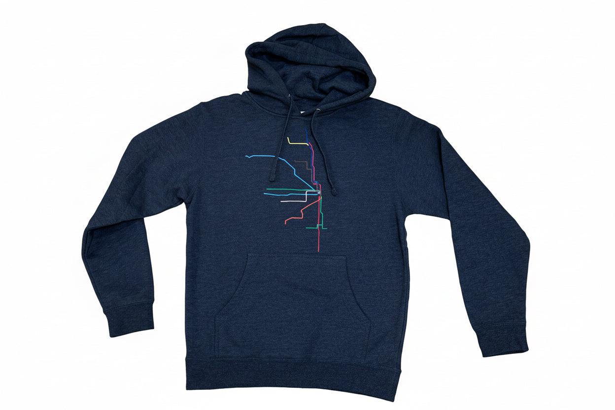 chicago transit lines hoodie