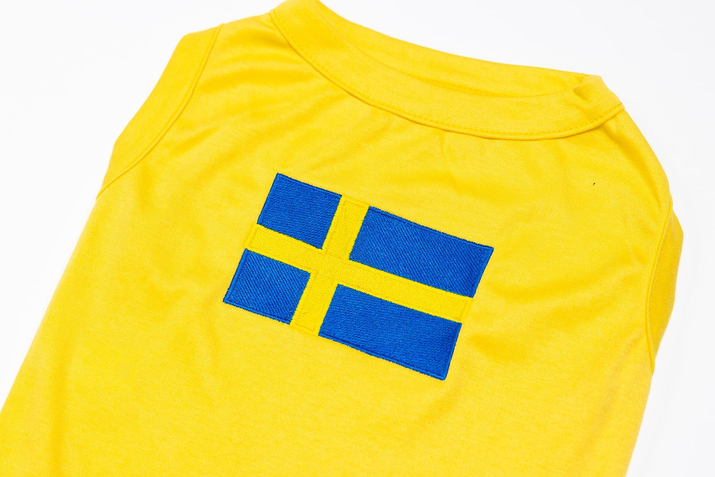 swedish flag dog shirt