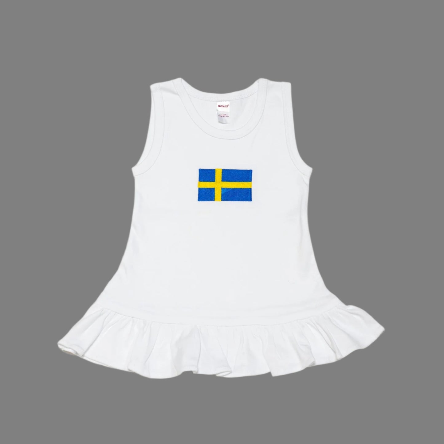swedish flag dress white