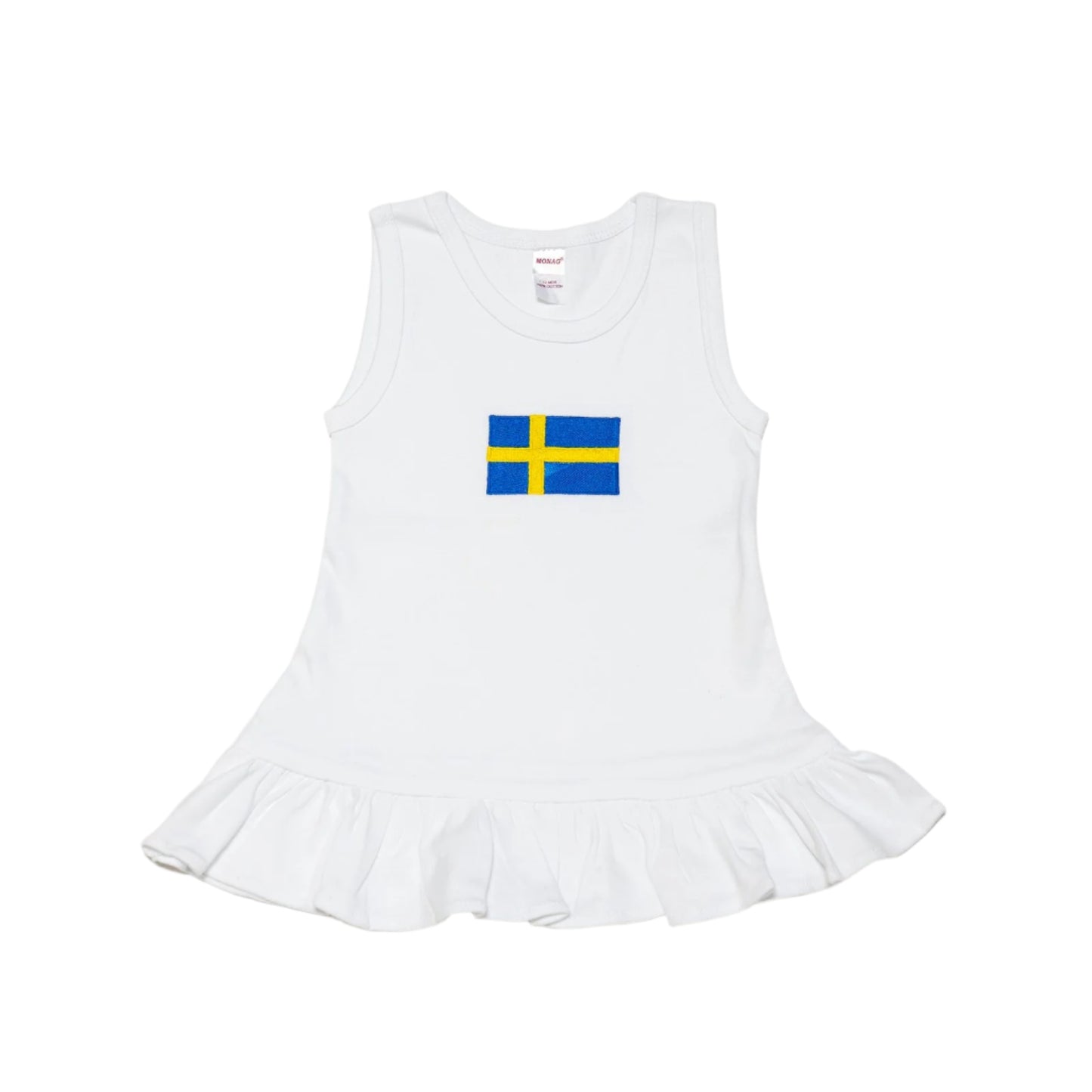 swedish flag dress white
