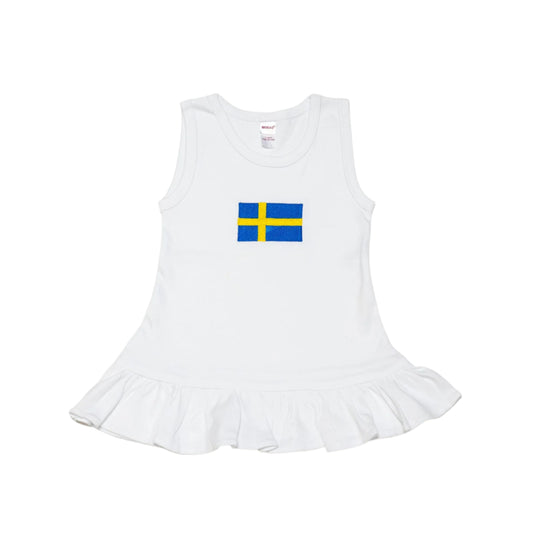 swedish flag dress white
