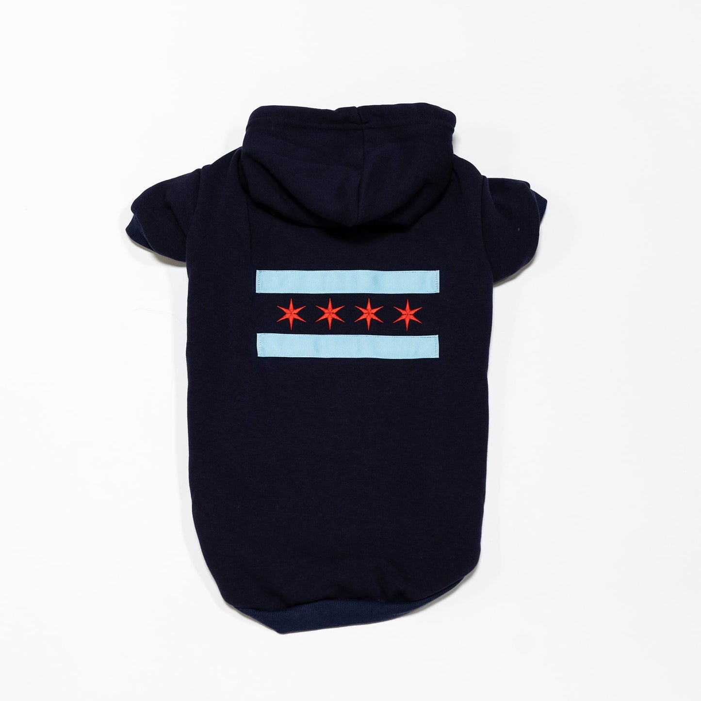 chicago flag dog hoodie - hand sewn pet hoodie xs-6xl