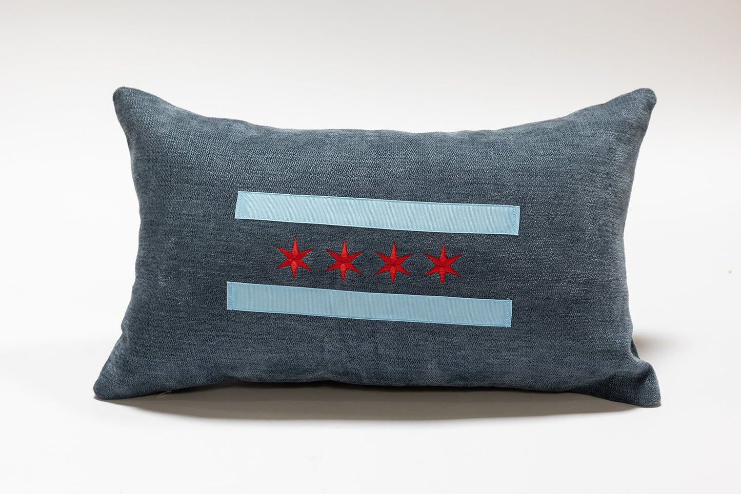 chicago flag lumbar pillow 20x12