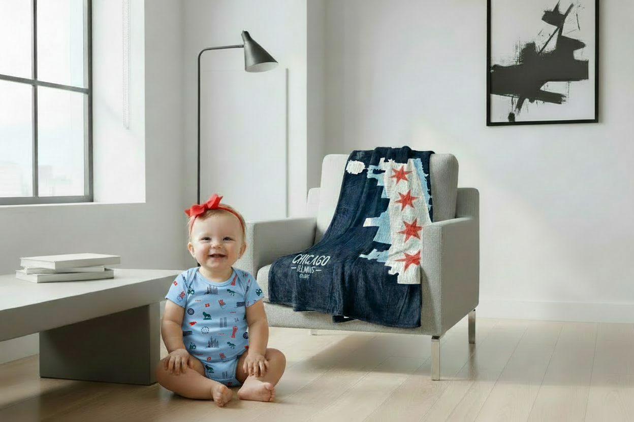 Baby in Chicago Onesie