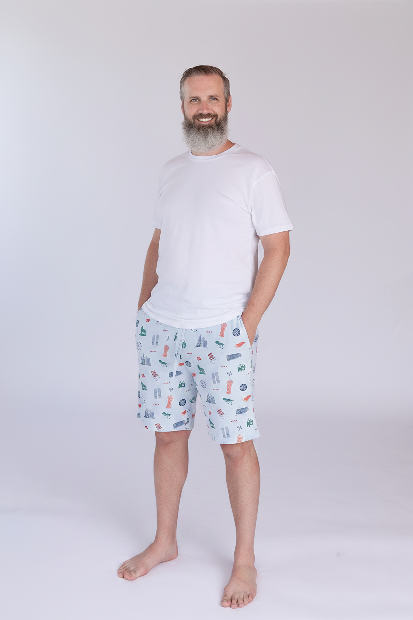 Chicago Icons Shorts on Model