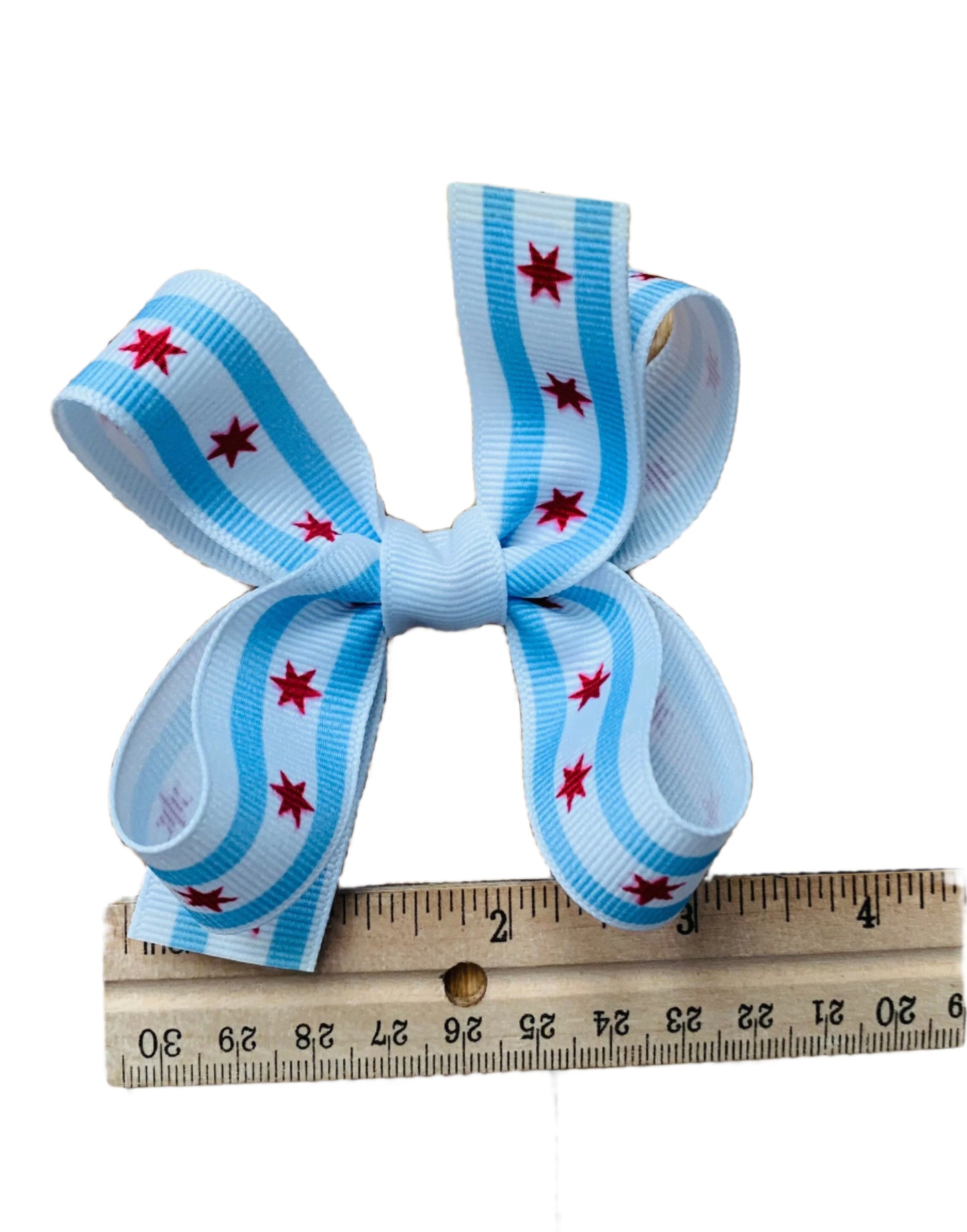 chicago flag hair bow
