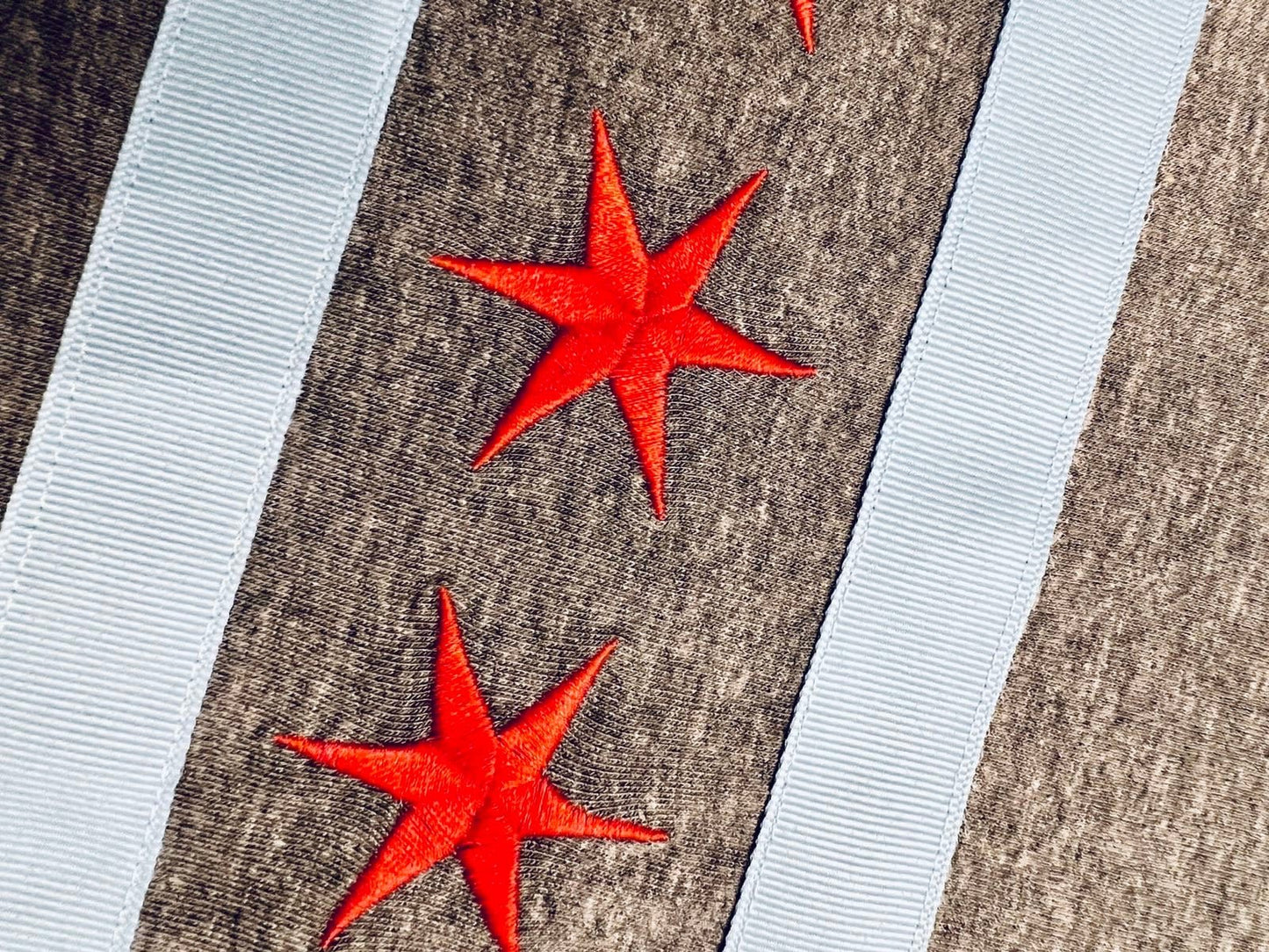 chicago flag onesie, short sleeve