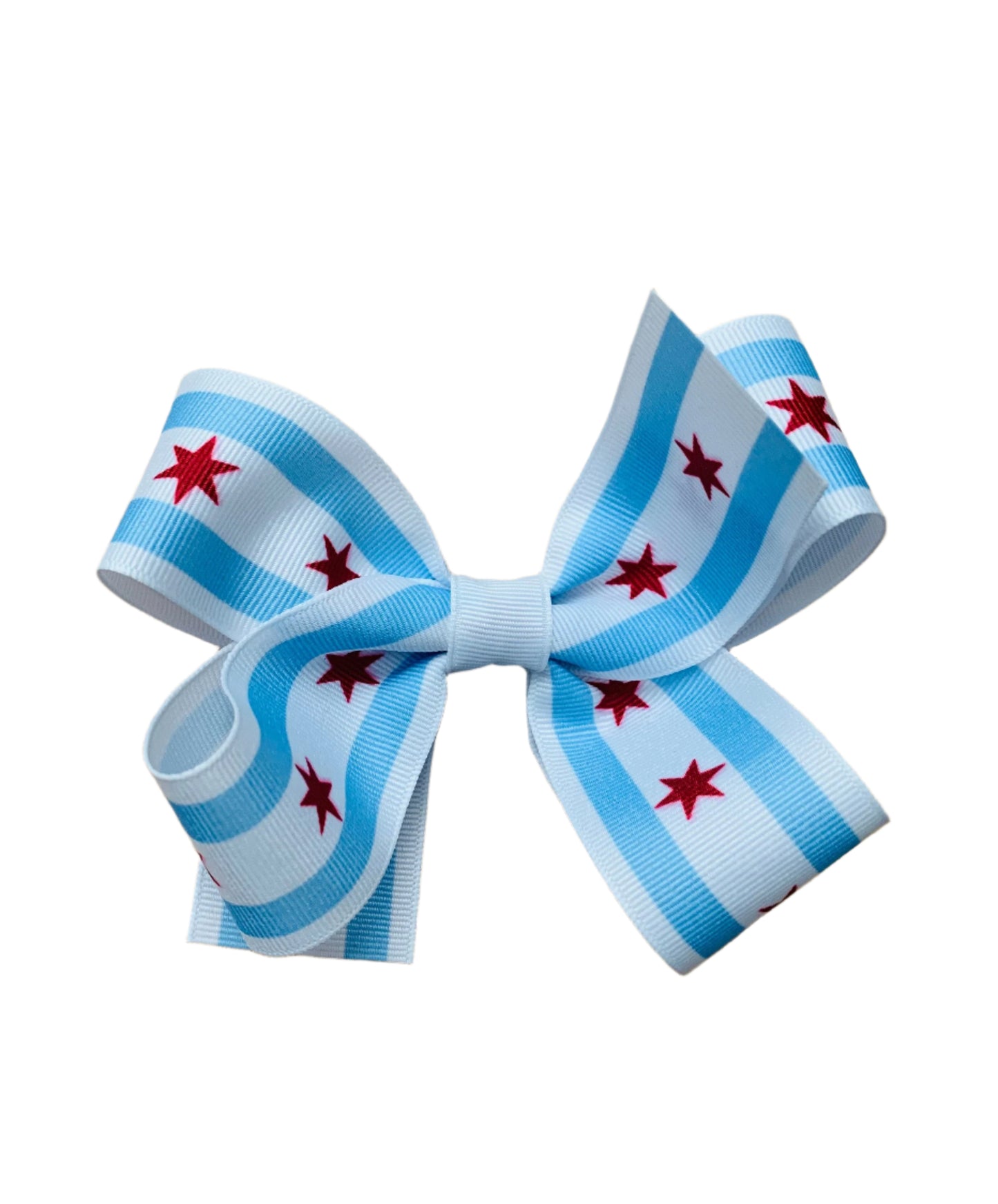 chicago flag hair bow