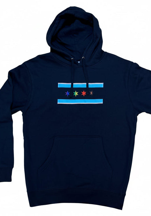 pride love chicago flag hoodie