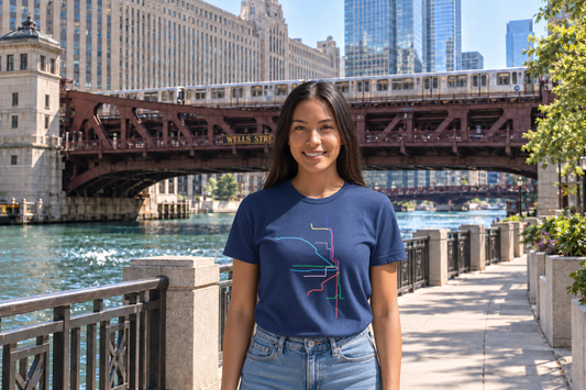 chicago transit lines t-shirt