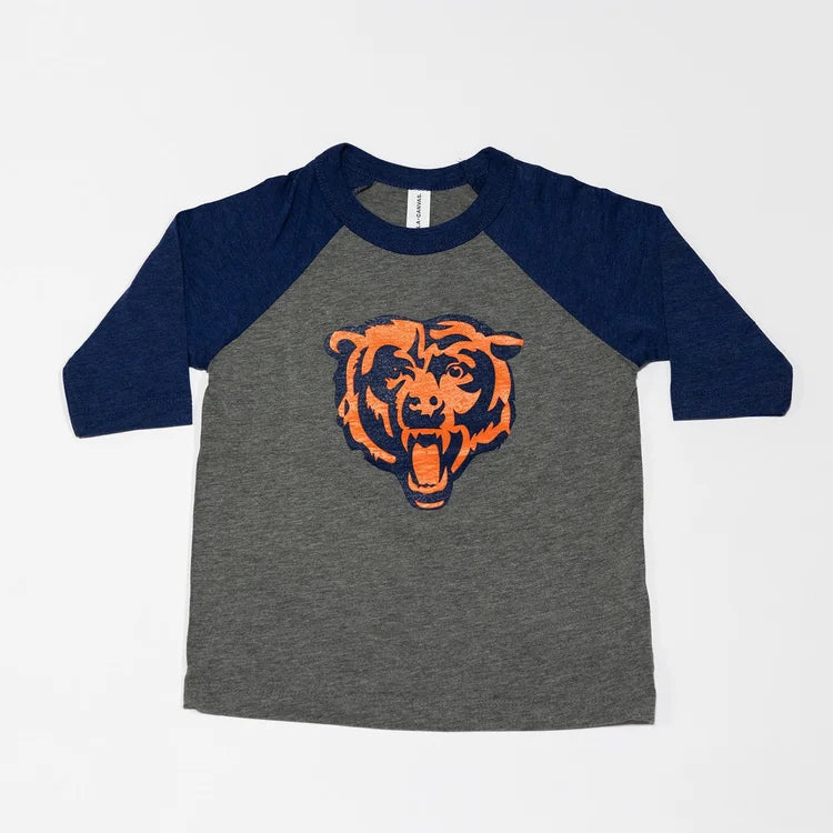 chicago bears raglan style shirt toddler and youth sizes